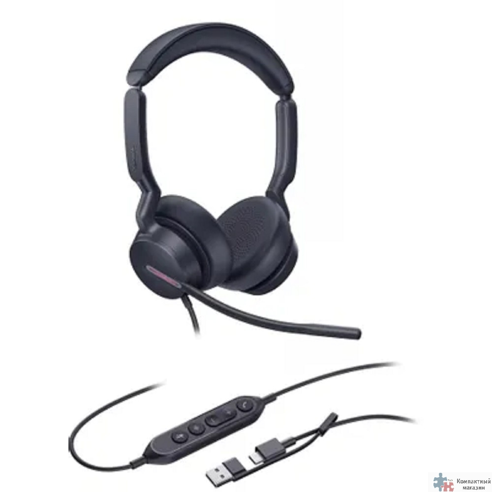 Гарнитура проводная/ Yealink UH46 Dual UC USB-C/A [1308183]