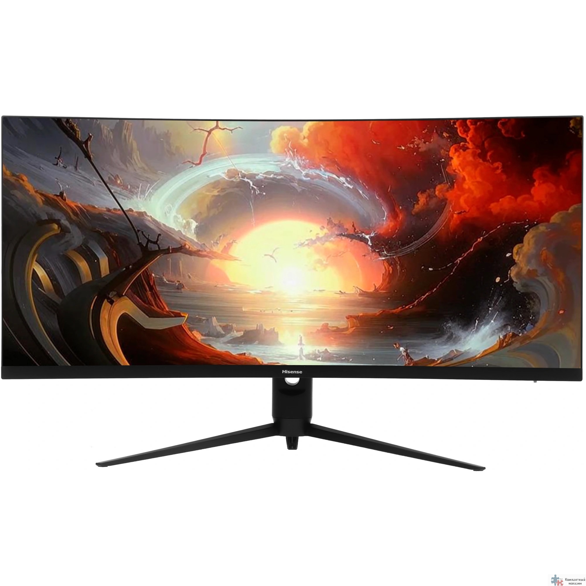LCD Hisense 34" 34G6Q PRO {VA Curved 3440x1440 240Hz 1ms 178x178 320cd HDMI DisplayPort USB-A AudioOut 2x3W LT ExtPWR VESA Black}