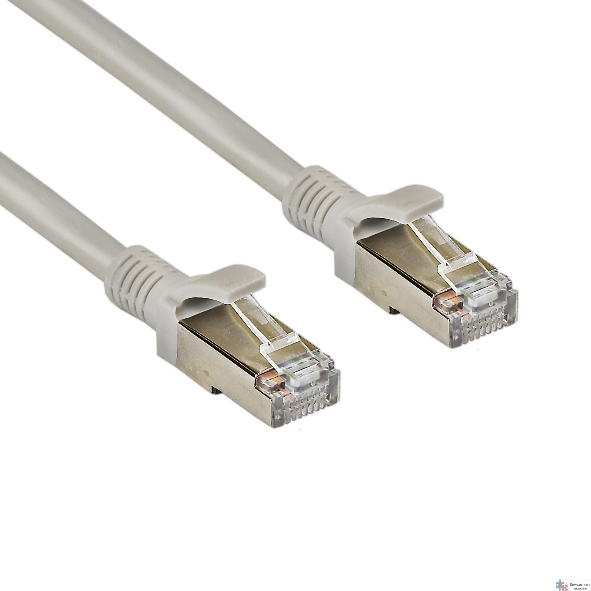 Exegate EX281999RUS Патч-корд медный FTP-RJ45-RJ45-C5e-CU-3M-GY, FTP, cat.5e, 3м, серый