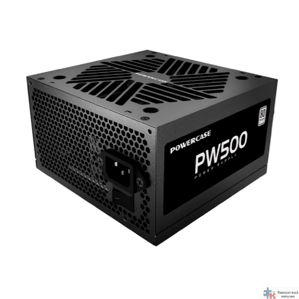 Powercase PW500 (80 Plus, ATX 2.31, 500W, APFC, DC-DC, 120mm Fan) / PS-500W-DC