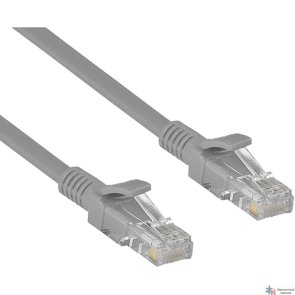 Exegate EX282002RUS Патч-корд медный UTP-RJ45-RJ45-C6-CU-0,5M-GY, UTP, cat.6, 0.5м, серый