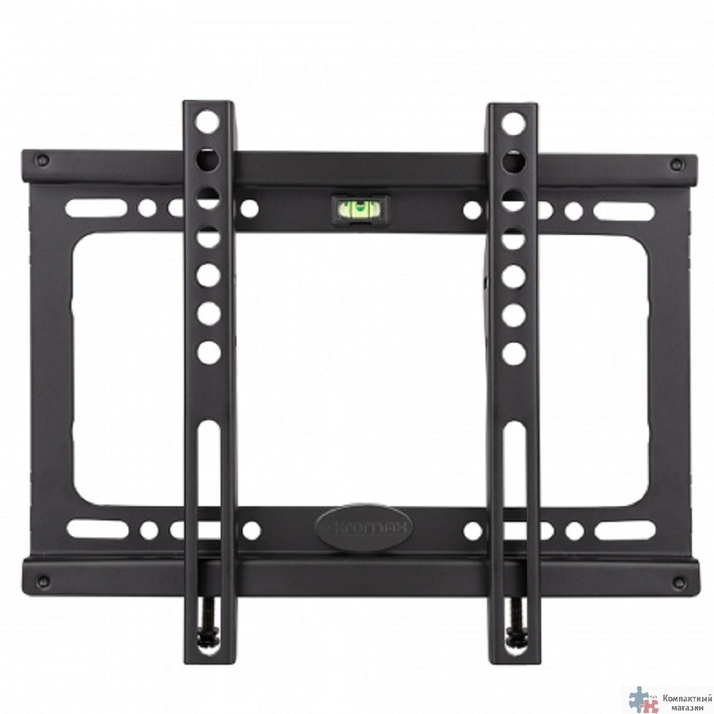 Kromax IDEAL-5 new black,  Кр. стал. наст. для TV 15"-47", max 35 кг, 0 ст св., от ст. 20 мм, max VESA 200x200 мм.