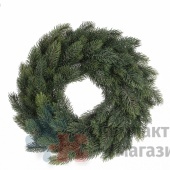 Венок новогодний 45см заснеженный