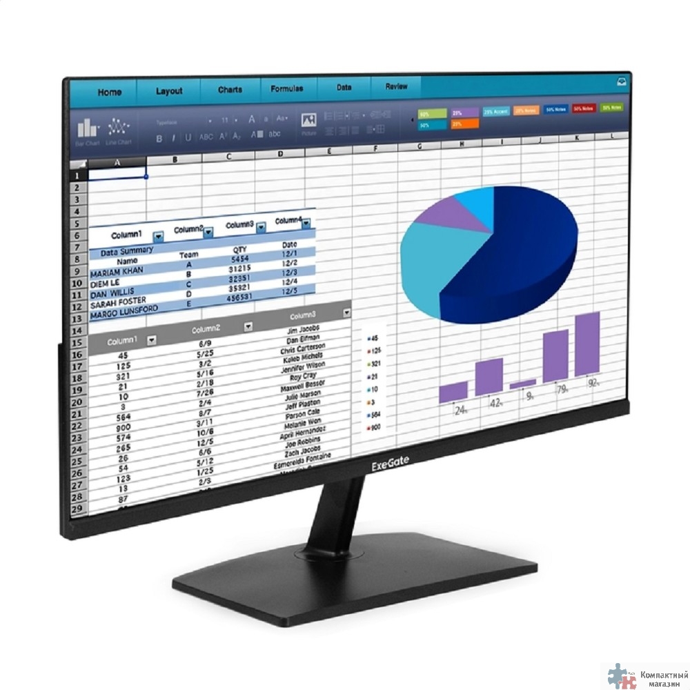 LCD ExeGate 23.8" EZ2400A {IPS 1920x1080 100Hz 5ms 16:9 250cd 1500:1 178/178 D-Sub HDMI DisplayPort audio-out VESA}[EX300420RUS]