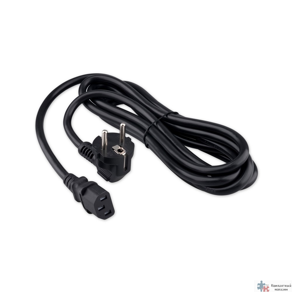 Кабель питания Cablexpert (RU) Schuko-C13, 3x1.5мм2, 10A, с заземлением, медь, 3м, черный, пак (PC-186-1.5-3M)