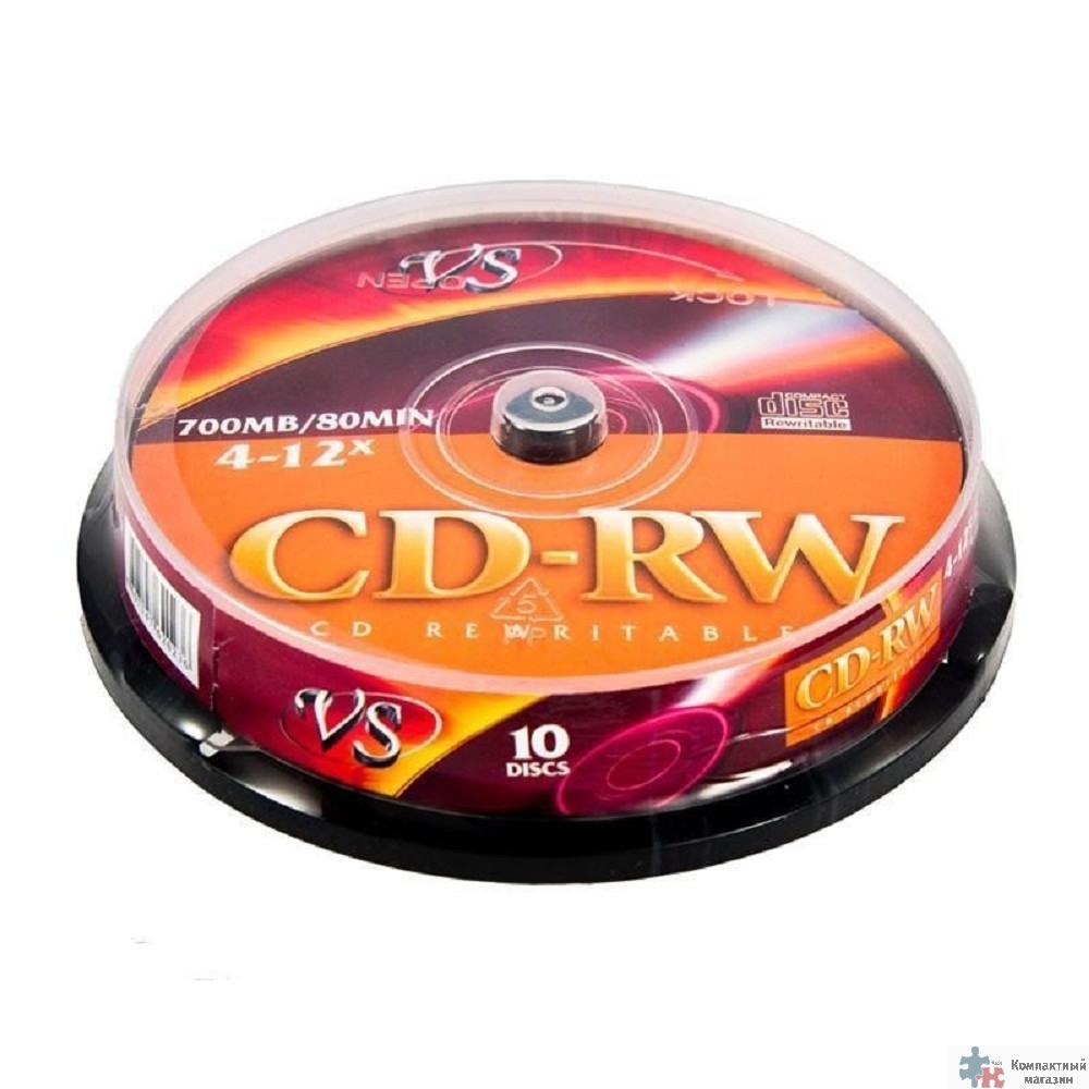 Повреждение упаковки VS CD-RW 80 4-12x CB/10 (VSCDRWCB1001) (620236)