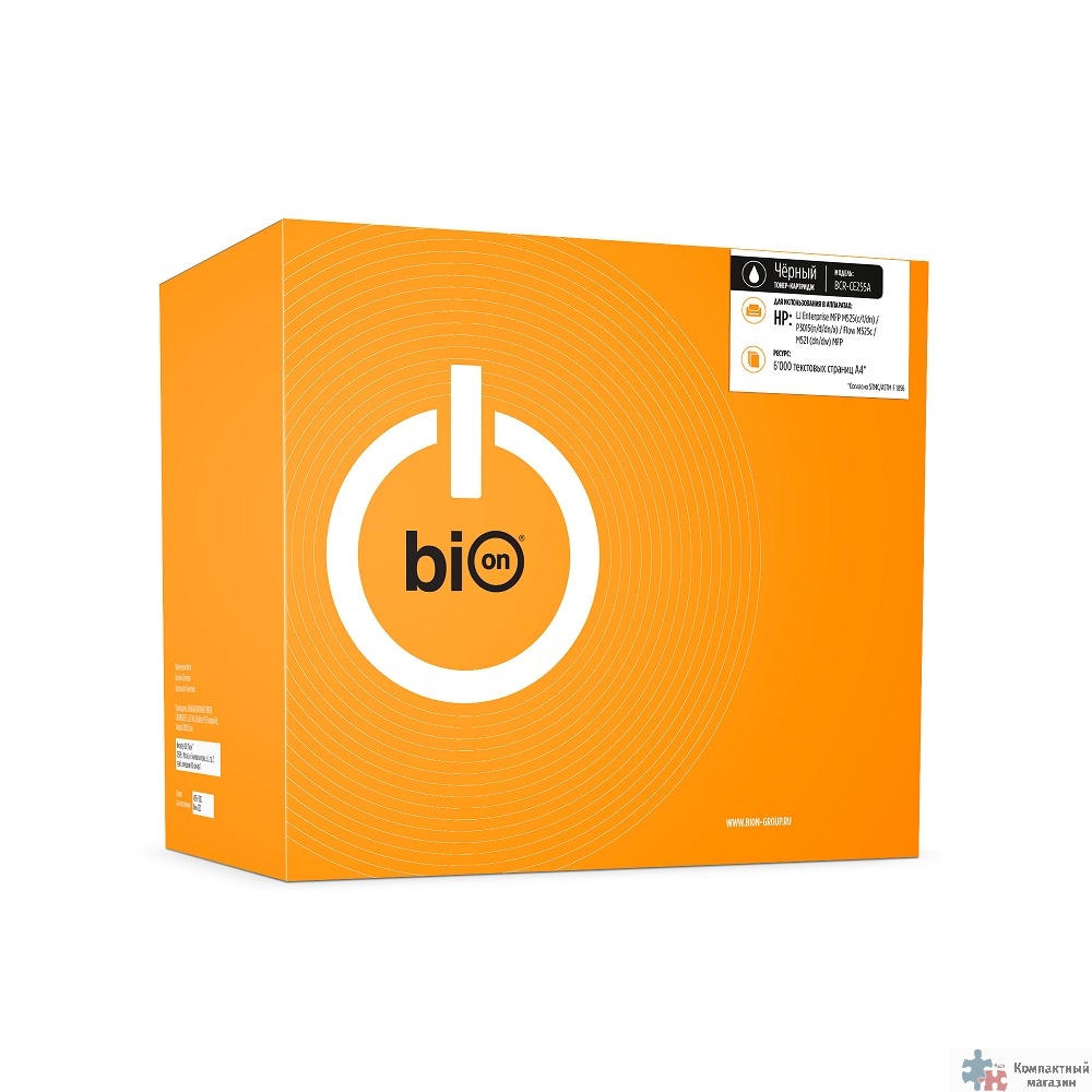 Bion CE255A Картридж для HP LaserJet Enterprise M525/P3015, HP LaserJet Pro M521 (6000  стр.), Черный, с чипом