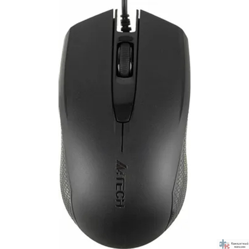 Повреждение упаковки A-4Tech Мышь OP-760 черный оптическая (1200dpi) USB (3but) [1023977]