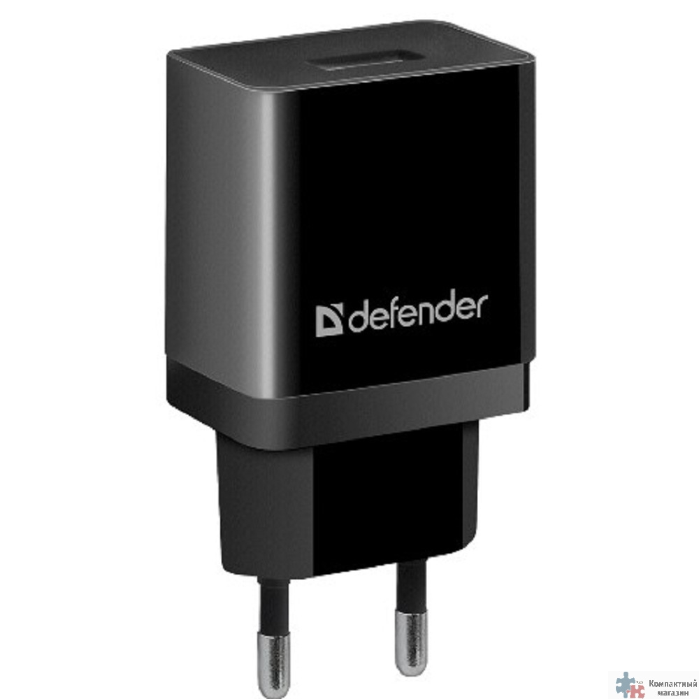 Defender Сетевой адаптер 1xUSB, 5V/2.1А, пакет, черный (EPA-10) (83572)		