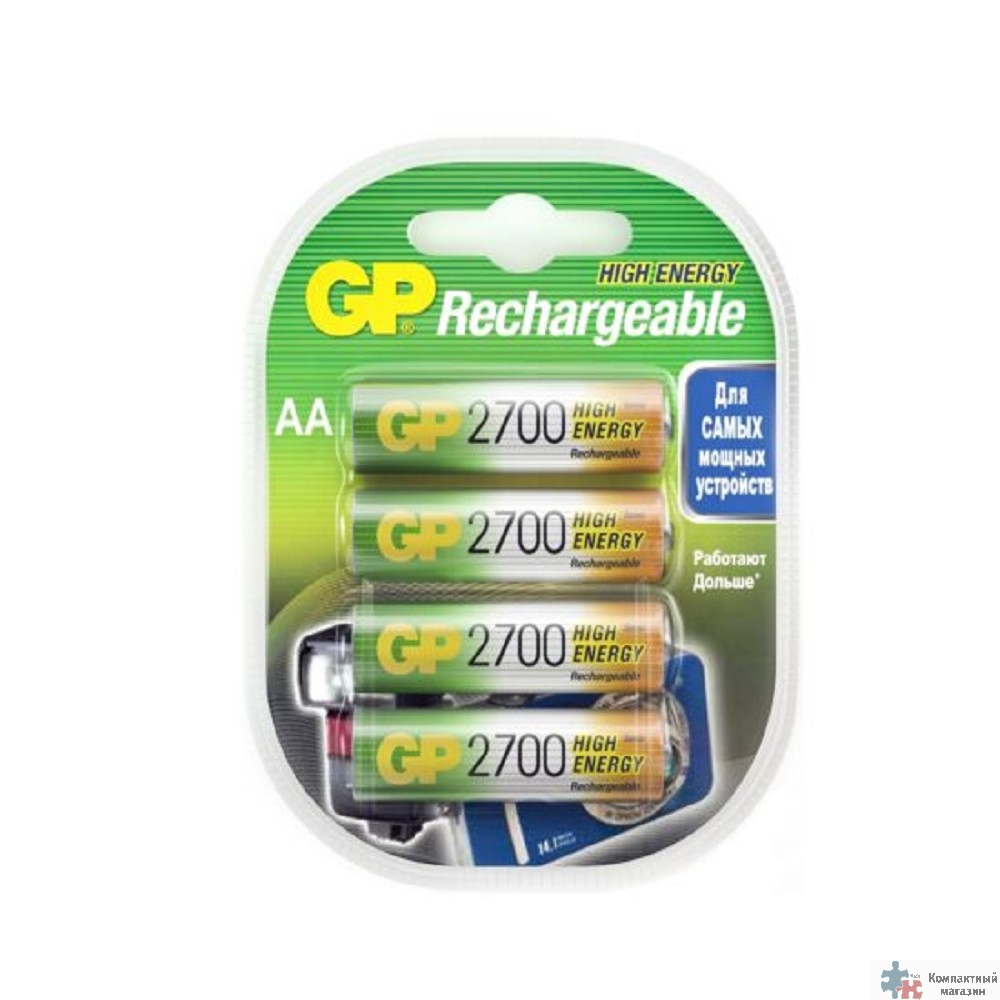 GP 270AAHC-2DECRC4  (4 шт. в уп-ке)  аккумулятор (GP270AAHCRGY-2CRCB4)