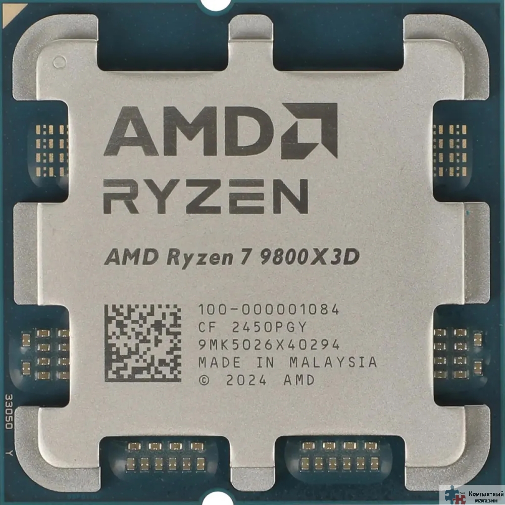 Товар с витрины. Протестирован. CPU AMD Ryzen 7 9800X3D OEM (100-000001084){Granite Ridge, 4nm, C8/T16, Base 4,7GHz, Turbo 5,2GHz, GPU Radeon Graphics, L3 96Mb, TDP 120W, SAM5}