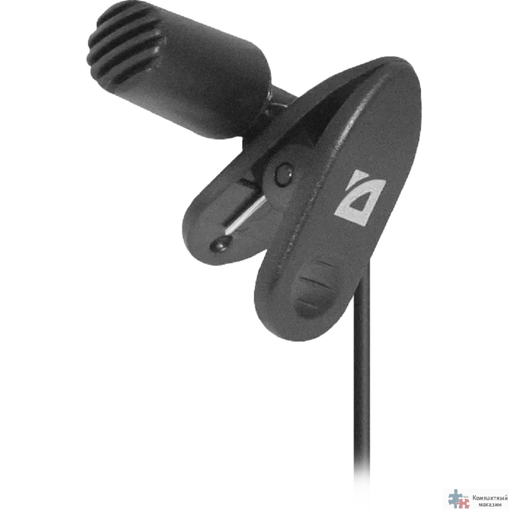 Defender MIC-109 черный, на прищепке, 1,8 м [64109]