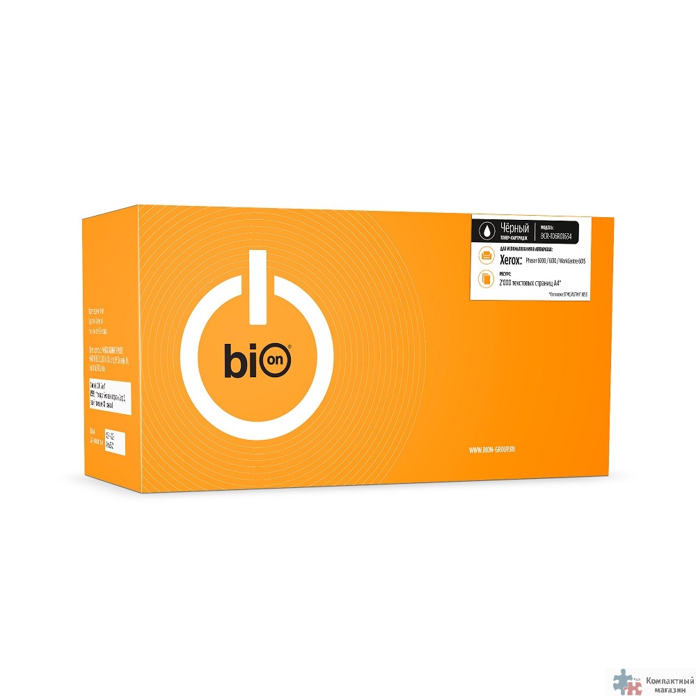 Bion BCR-106R01634 Картридж для Xerox {Phaser 6000/6010, WorkCentre 6015}(1250 стр.),Черный, с чипом