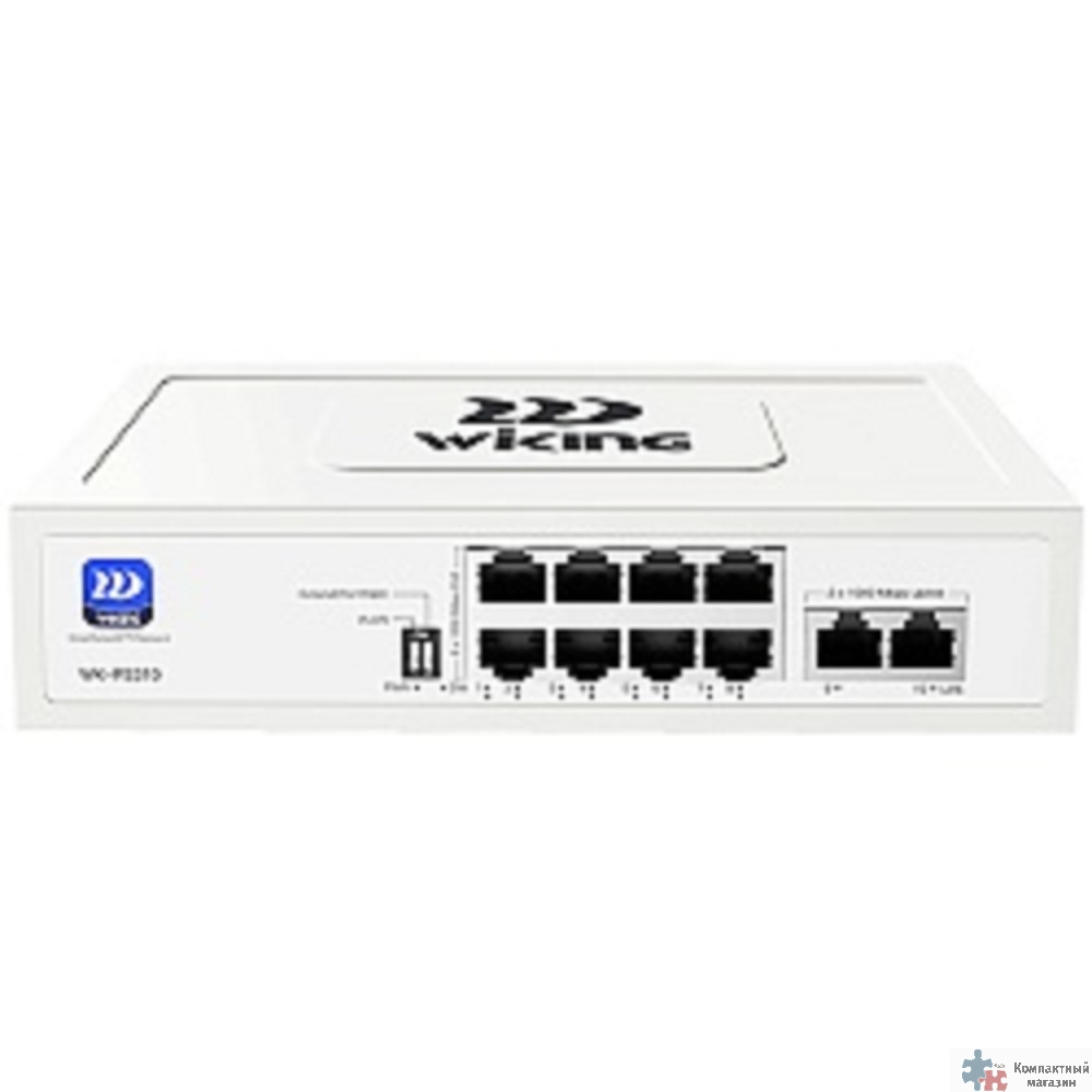 Wi-Tek WK-PS310 коммутатор WIKING неуправляемый PoE 76Вт, 8GE(PoE)+2GE