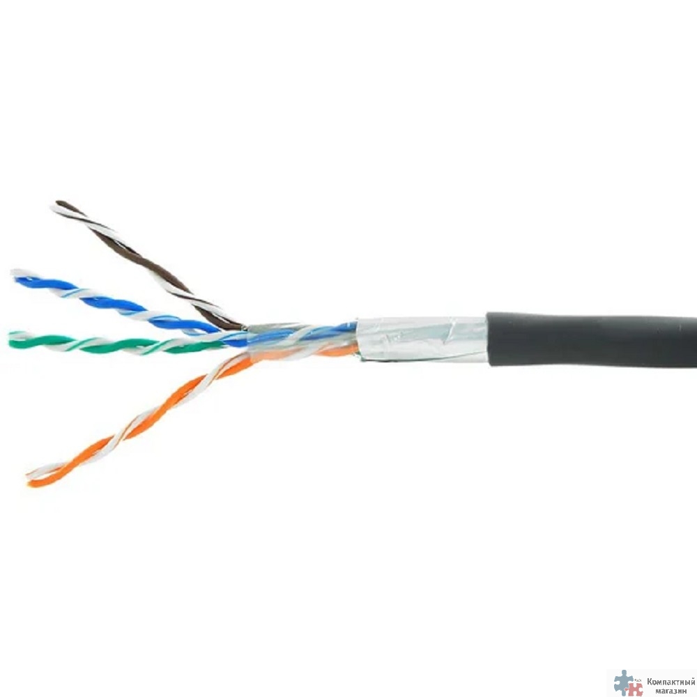 Cablexpert [FPC-5051E-4-CU-OUT] Кабель Cablexpert (Р) FTP outdoor 4x2x0.51, медный, кат.5e, однож., 305м, катушка, черный