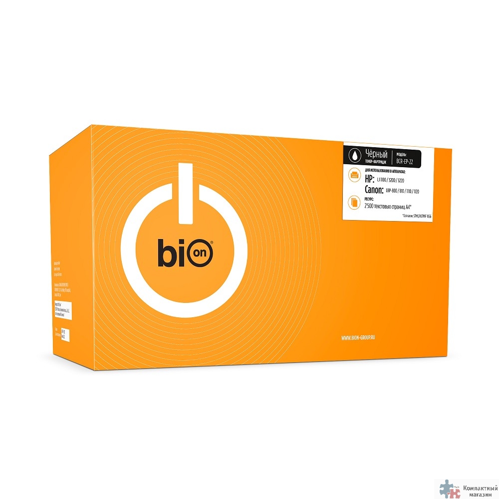 Bion BCR-EP-22 Картридж для HP { LaserJet 1100/3200/3220; Canon Laser Shot LBP1120/LBP800/LBP810}  (2500  стр.),Черный, с чипом