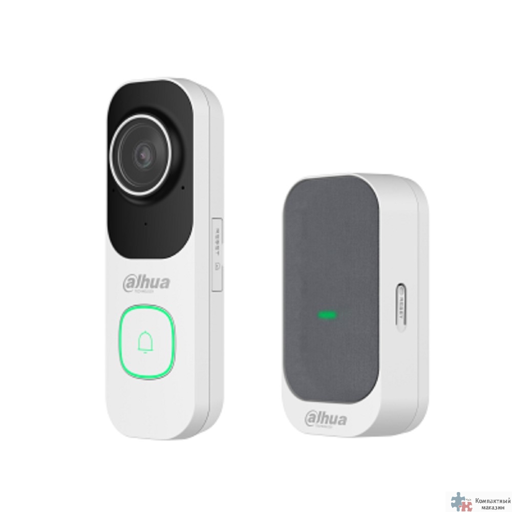 DAHUA DH-VDKP01-WG (KIT/DH-IPC-DB41AP-0210B-White/DH-IPC-DS1AP-Grey) Комплект: Дверной звонок DH-DB41AW + Динамик DH-DS1AG