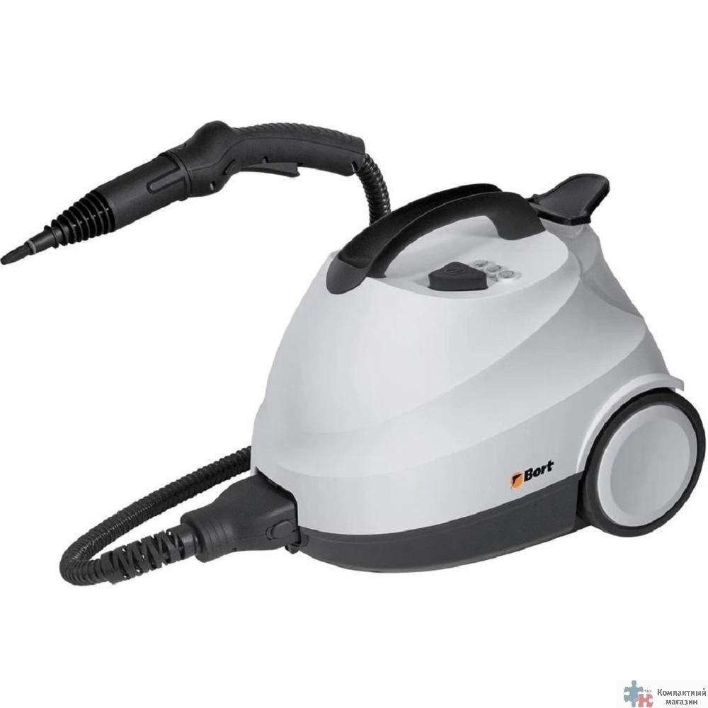 Bort Пароочиститель BDR-2700-R {Мощность 2200 Вт; Макс давление 4 бар; Постоянная подача пара 45 г/мин; Температура пара 143 °С; Объем бачка 1200 мл; Объем бойлера 1500 мл} [93412987]