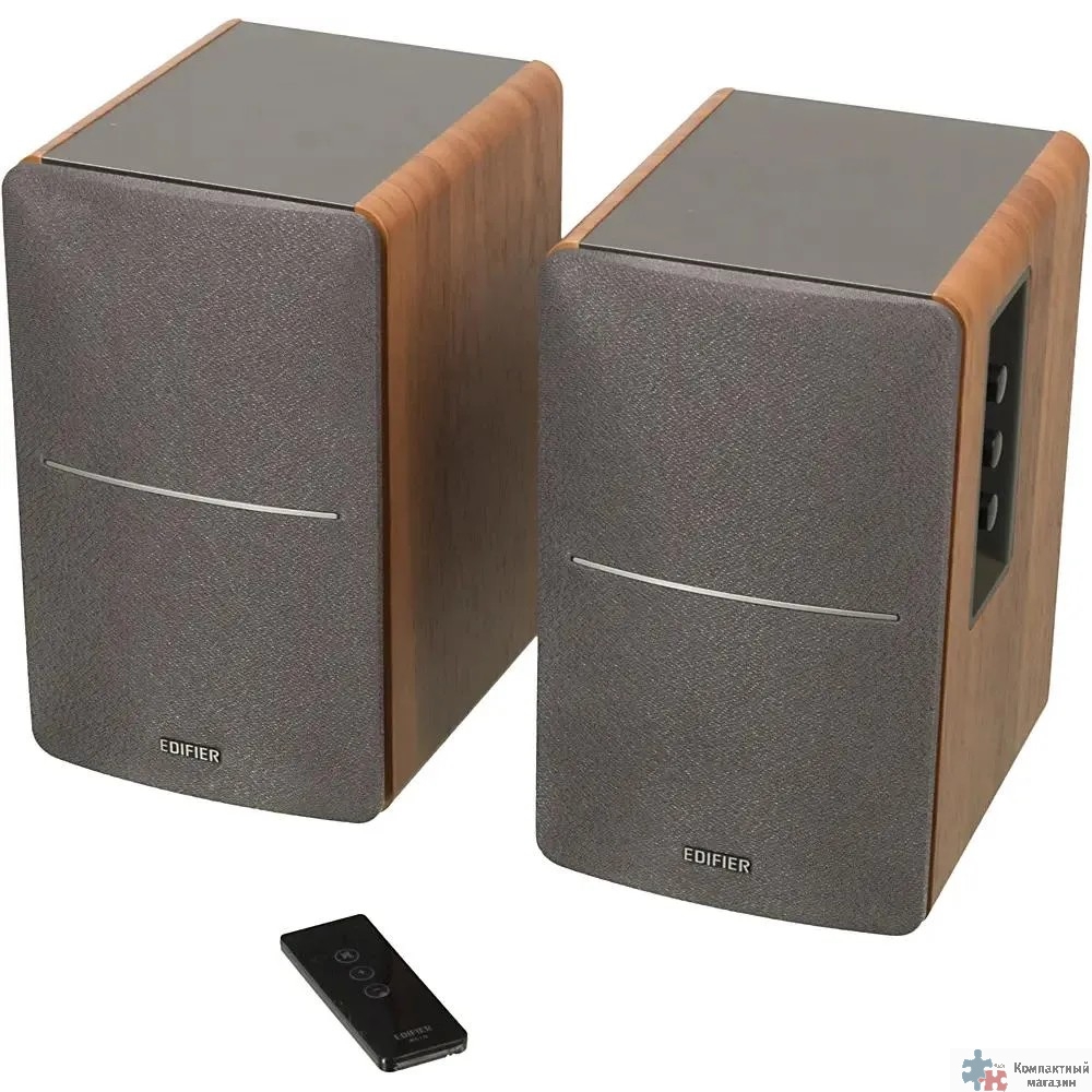 Edifier R1280T Silver/Brown {Активные, 2 x 21W RMS, 75-18000Гц, дерево, пульт ДУ}