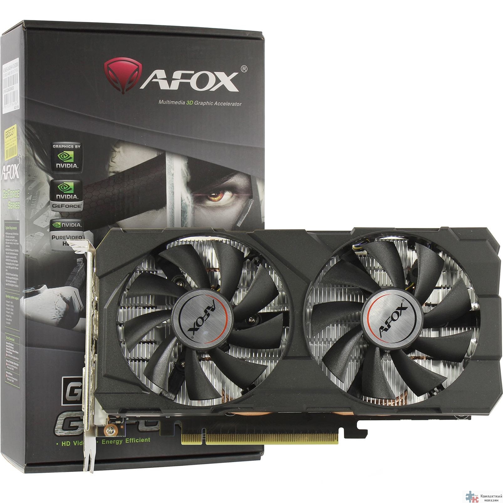 Видеокарта AFOX GTX1660 SUPER 6GB GDDR6 192Bit DP/DVI/HDMI  2FAN  (AF1660S-6144D6H4-V2) RTL