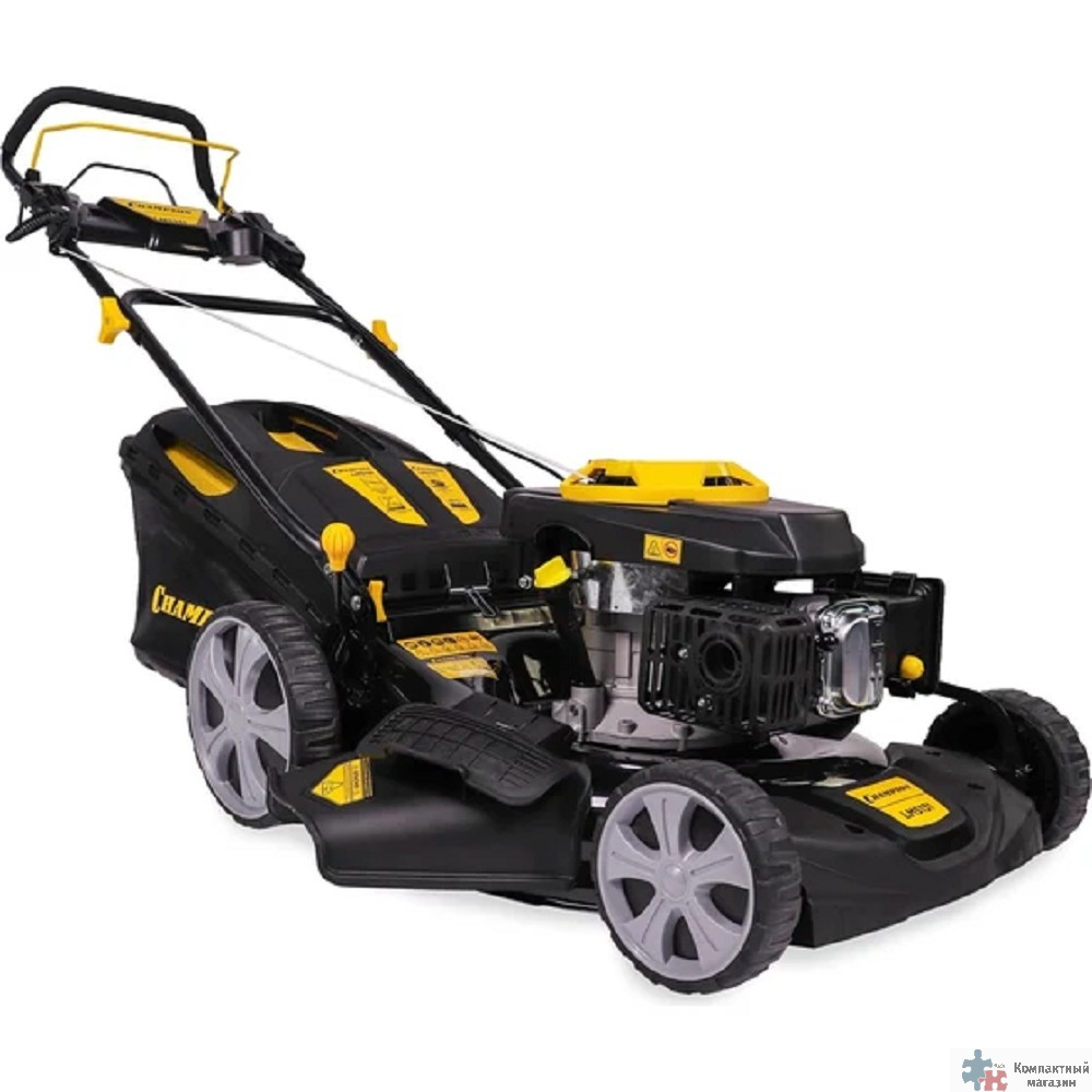 CHAMPION Газонокосилка LM5131 { 3кВт привод 501мм 60л 25-75мм 1рычаг/7, 33,8кг 3в1 }