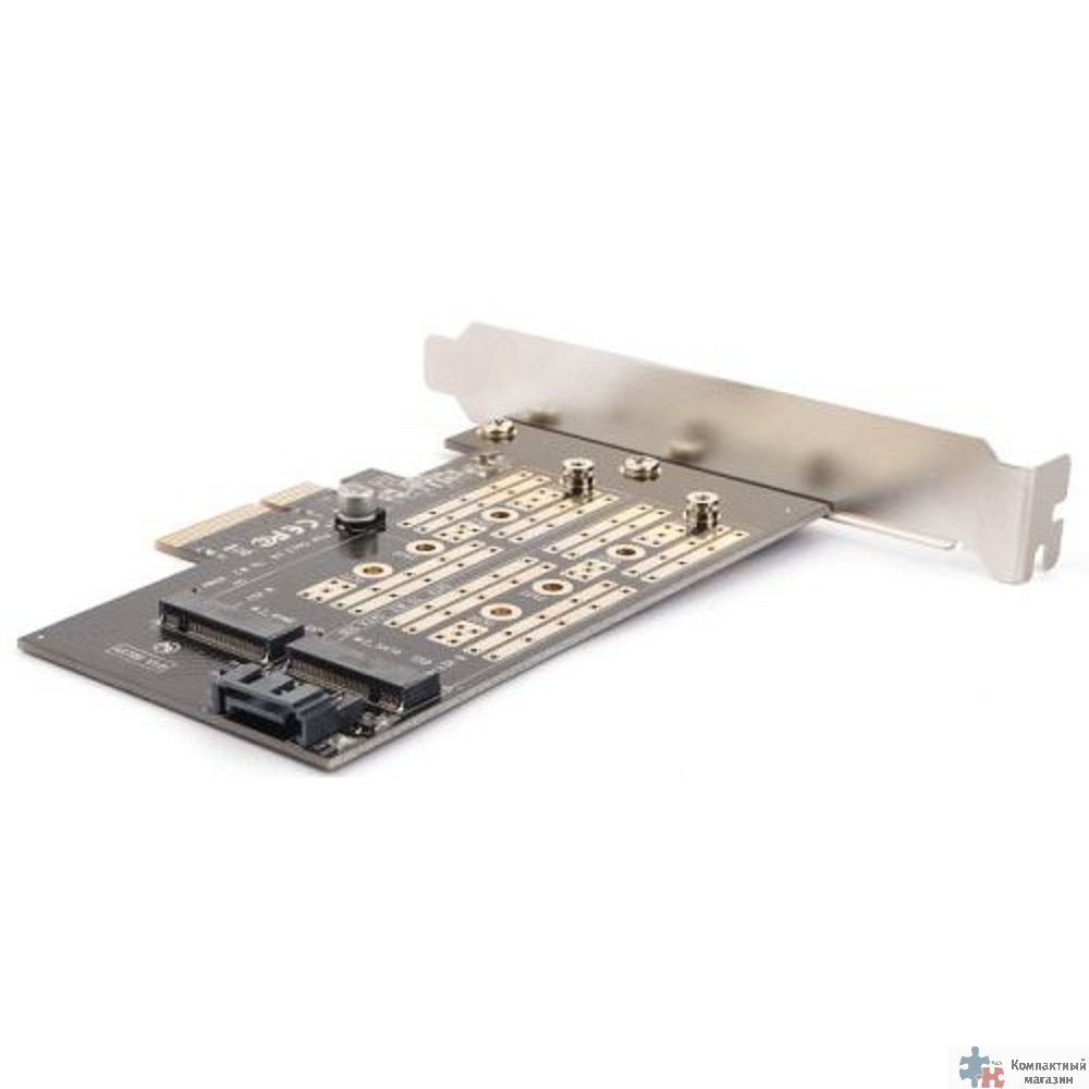 AgeStar AS-MC02 Переходник-конвертер для M.2 SATA SSD+M.2 NVME в PCIe 3.0
