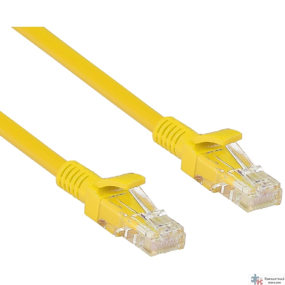 Exegate EX172880RUS Патч-корд UTP-RJ45-RJ45-5e-0,5M-YL, UTP, cat.5e, 0.5м, желтый