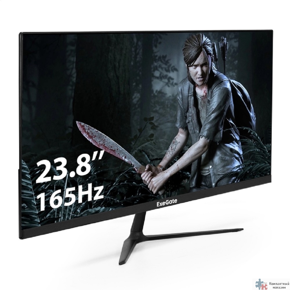 LCD ExeGate 23.8" EG2407CA Combat {IPS 1920x1080 165Hz 1ms 16:9 300cd 1000:1 178/178 HDMI DisplayPort Speakers} [EX298710RUS]