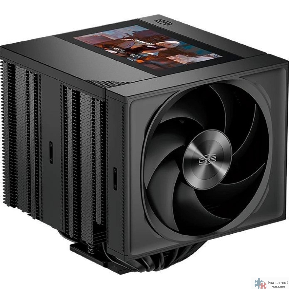 PCCooler RZ820 Display BK (290W, 4-pin PWM, LED, 169mm, Al/Cu, 8x6mm, 1x140mm + 1x150mm, 71.9/78.7CFM, 27.1/35.8dBA, 1500/2500RPM, S: 1851/1700/1200/115X/20XX, AM5/AM (RZ820-BKNWNY-GL)