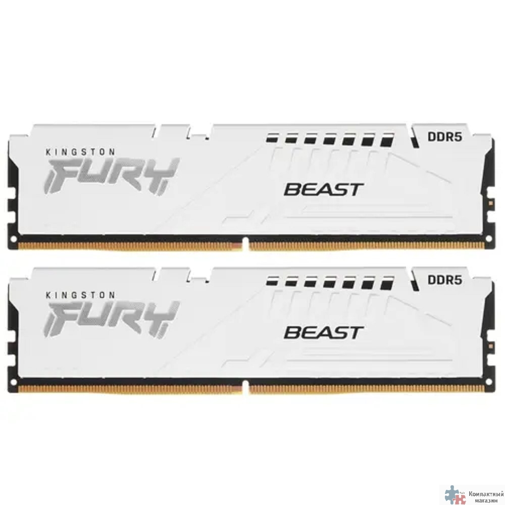 Kingston DDR5 DIMM 64Gb 2x32GB 6000MHz KF560C36BWEK2-64 Fury Beast RTL Gaming PC5-48000 CL36 288-pin 1.35В dual rank с радиатором Ret