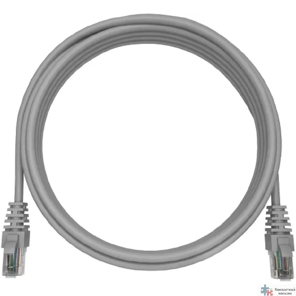 NTSS NTSS-PC-UTP-RJ45-5e-3.0-LSZH-GY Патч-корд NTSS 2 х RJ45/8P8C, T568B UTP 5e кат. литой 3 метра, LSZH, серый