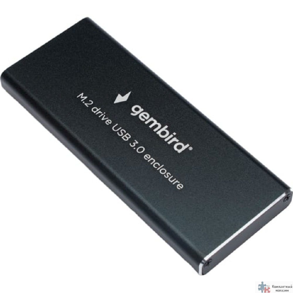 Gembird EEM2-SATA-1 Внешний корпус USB 3.0 для M2 SATA порт MicroB, металл, черный