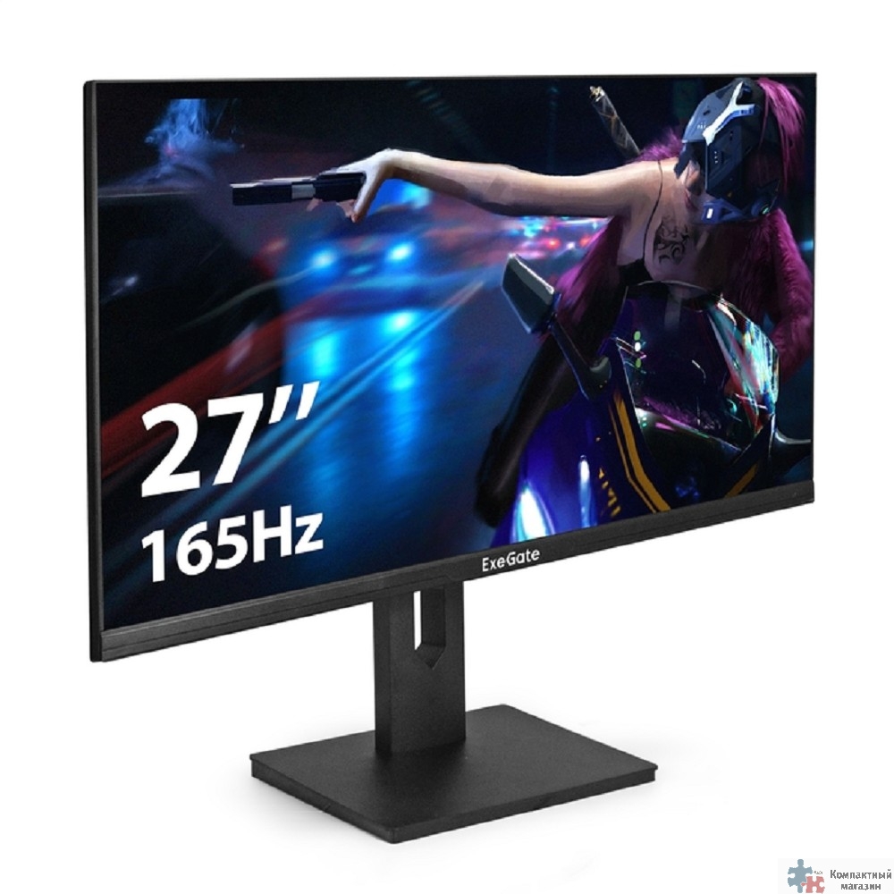 LCD ExeGate 27" EG2707C Combat {IPS 1920x1080 165Hz 1ms HDMI2.0 DisplayPort USB} [EX296975RUS]