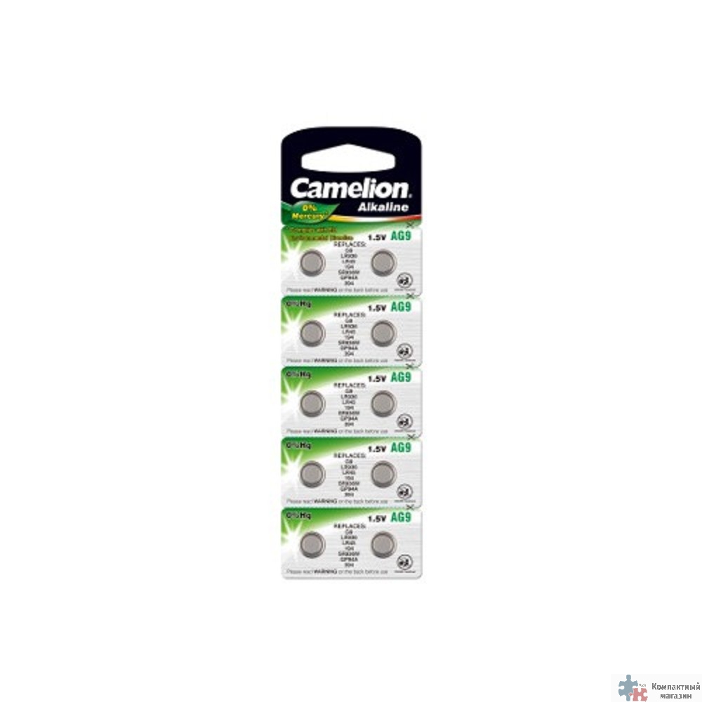 Camelion G 9  BL-10 Mercury Free (AG9-BP10(0%Hg), 394A/LR936/194 батарейка для часов)  (10 шт. в уп-ке)