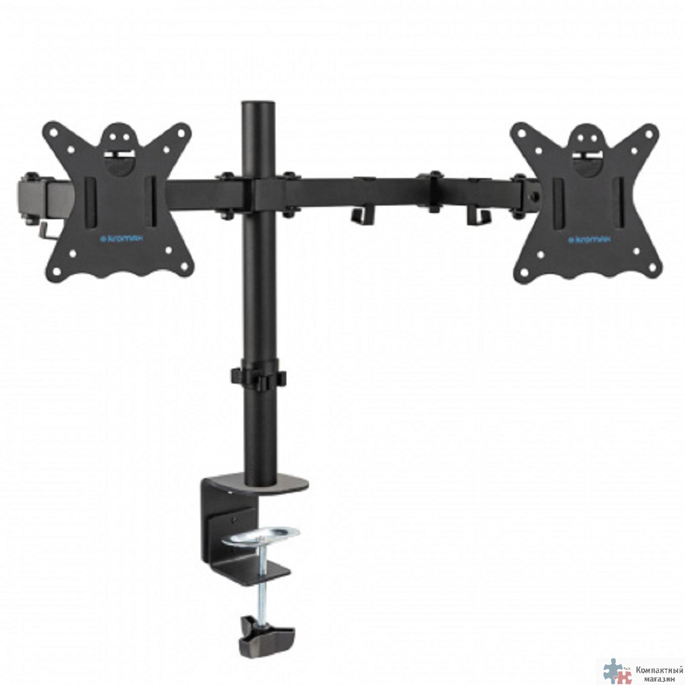 Kromax CASPER-508 black,  Кр. стал. наст. для TV 10"-32", max 2x10 кг, 6 ст св., от стл. 400 мм, max VESA 100x100 мм.