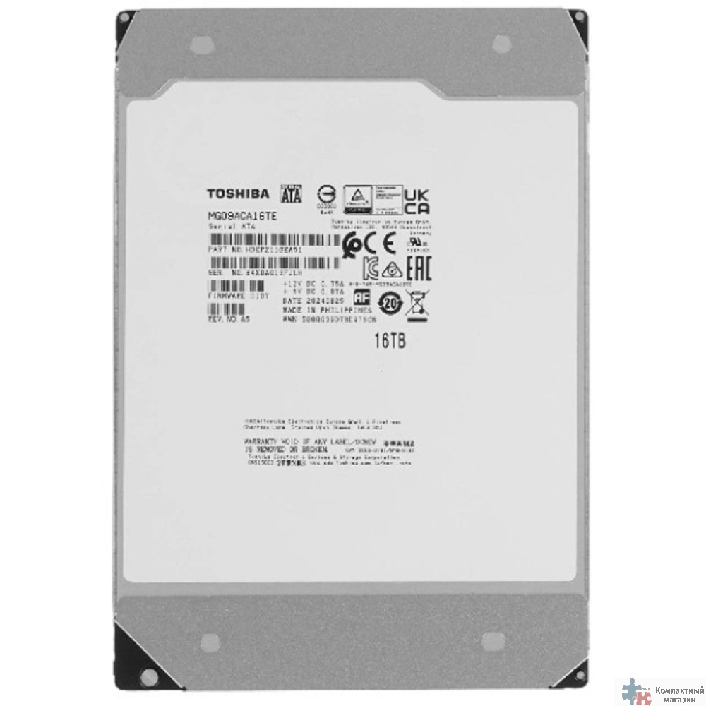 16TB Toshiba SATA-III 16TB MG09ACA16TE Server Enterprise Capacity 512E (7200rpm) 512Mb 3.5"