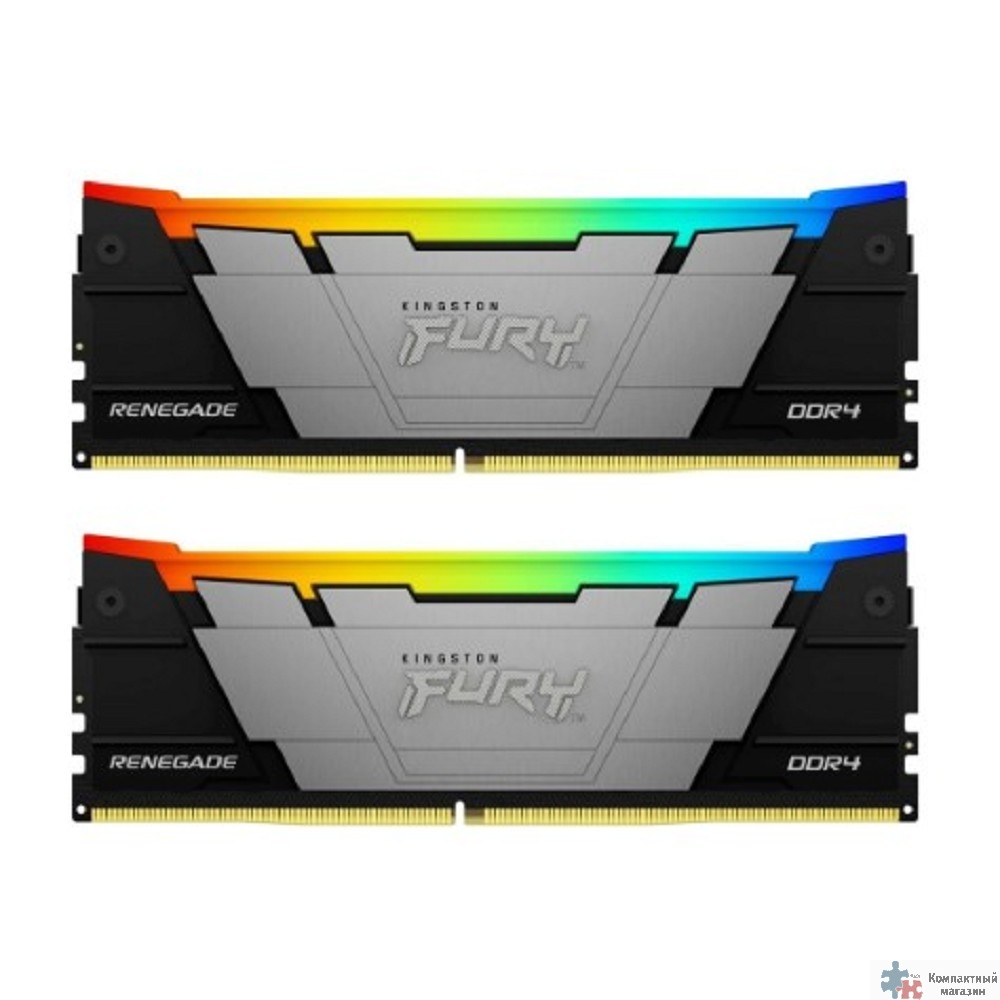 Kingston DDR4 DIMM 32GB 3200MT/s CL16 (Kit of 2)1Gx8 FURY Renegade RGB KF432C16RB12AK2/32