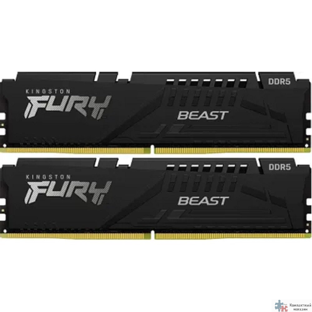 Kingston DDR5 DIMM 32Gb Kit 2x16Gb 5600MHz KF560C36BBE2K2-32 Fury Beast Black