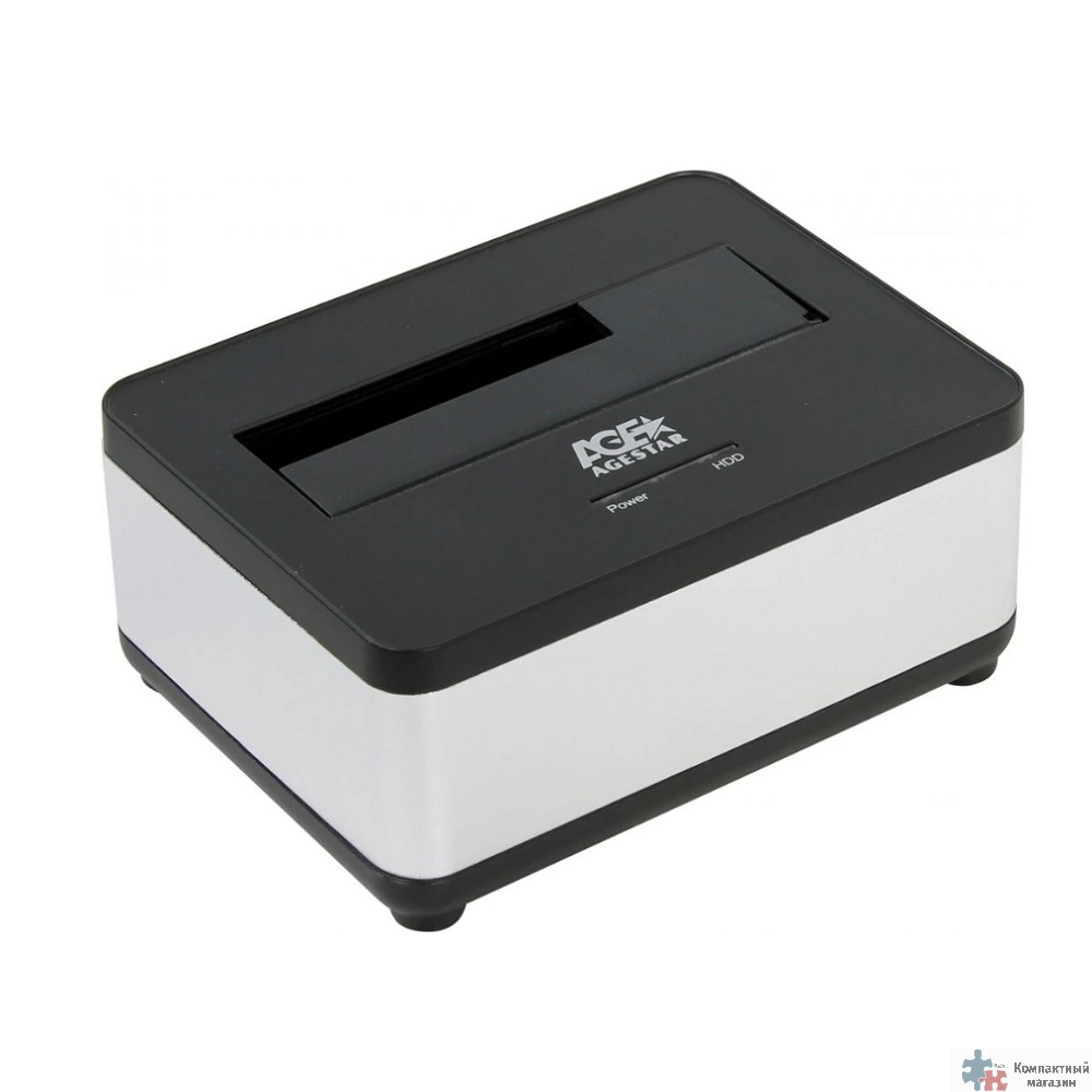 AgeStar 3UBT7 (SILVER) Докстанция 2,5"/3,5" SATAIII AgeStar 3UBT7 (SILVER) USB 3.0, пластик, серебристый