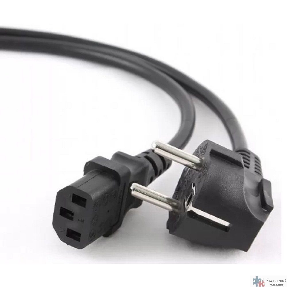 Кабель питания Cablexpert Schuko-C13, 3х0.5мм2, 6А, с заземлением, 1.8м, черный, [PC-186-1-2]