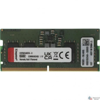Kingston DDR5  SODIMM 8GB 5600MT/s  Non-ECC CL46 1Rx16 KVR56S46BS6-8