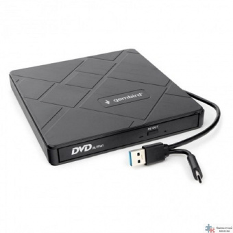 USB 3.0 Gembird DVD-USB-04 пластик, со встроенным кардридером и хабом черный