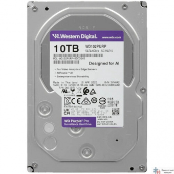 10TB WD Purple Pro (WD102PURP) {Serial ATA III, 7200- rpm, 512Mb, 3.5"}