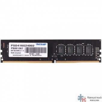 Patriot DDR4 DIMM 16GB PSD416G24002 PC4-19200, 2400MHz