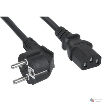 Кабель питания Filum FL-PC-SH90/C13-C2-1.8-BK ПВС-АП 3x1.5 CEE 7/7(Schuko) угловая - C13, 220/250В, 10А, чёрный, 1.8м (1005446)