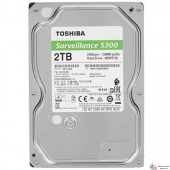 2TB Toshiba Surveillance S300 (HDWT720UZSVA/HDKPB04Z0A01) {SATA 6.0Gb/s, 5400 rpm, 128Mb buffer, 3.5" для видеонаблюдения}
