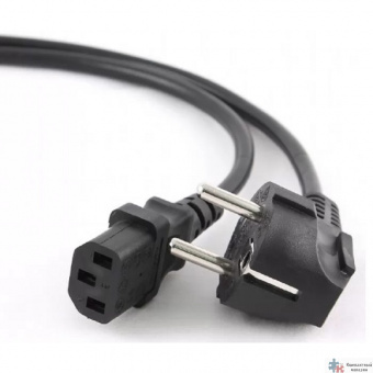 Кабель питания Cablexpert Schuko-C13, 3х0.5мм2, 6А, с заземлением, 1.8м, черный, [PC-186-1-2]