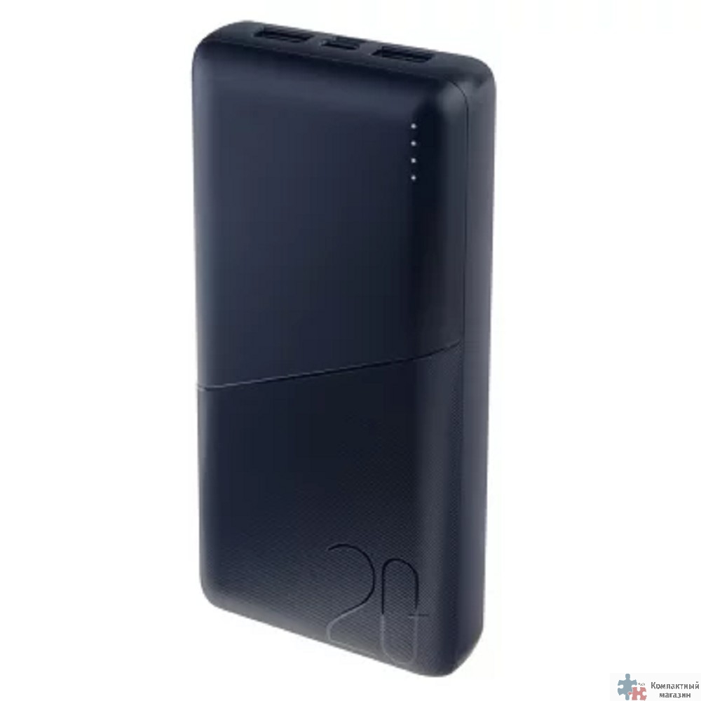 Perfeo Powerbank 20000 mah + In Micro usb+Type-C /Out USB 1 А, 2.1A /Black
