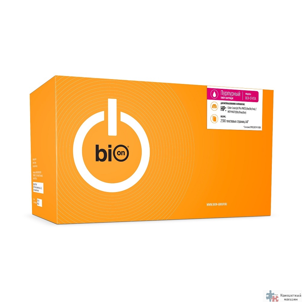 Bion CF413A Картридж для HP Color Laserjet Pro M452dw/452dn/452nw/MFP M477fdn/M477fnw/M477dw (2300  стр.) Пурпурный, с чипом