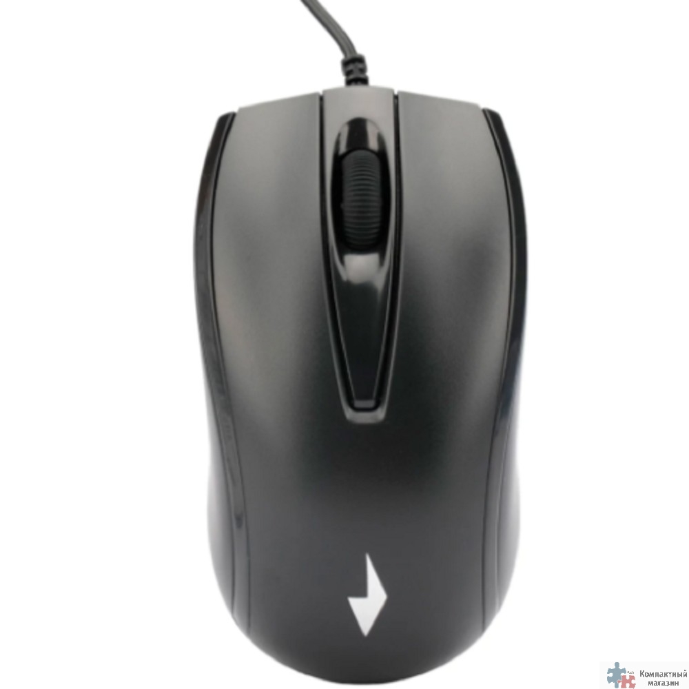 Gembird MOP-110 Black {Мышь, USB, черный, 3 кнопки,  1000 DPI, кабель 1.8м}